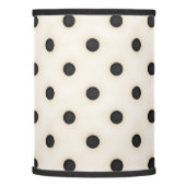 Black Polka Dots Antique White Distressed Lamp Shade (Left)