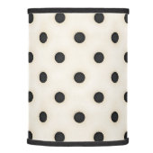 Black Polka Dots Antique White Distressed Lamp Shade (Right)