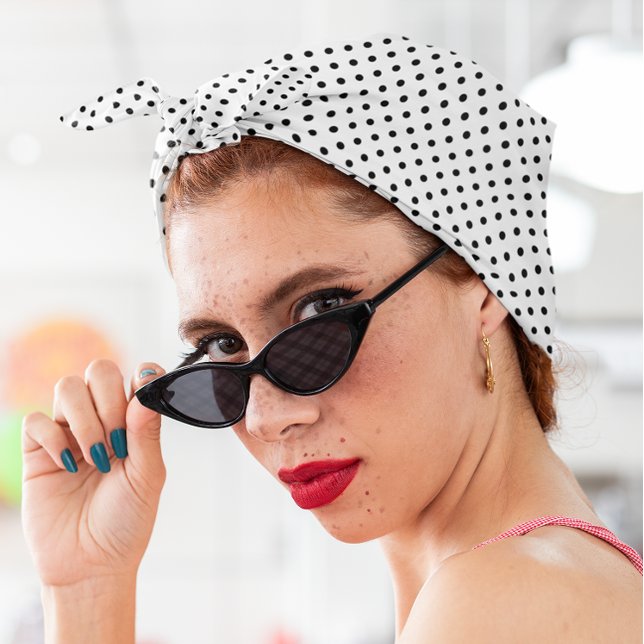 Black Polka Dots Bandana (Black Polka Dots Bandana)