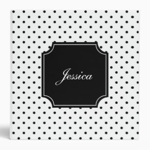 Black Polka Dots Binder