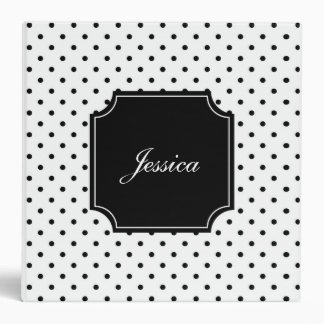 Black Polka Dots Binder