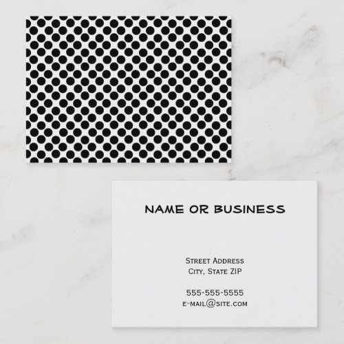 Black Polka Dots Business Card