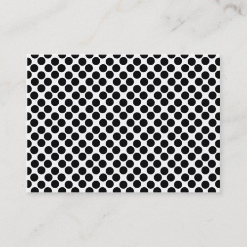 Black Polka Dots Business Card
