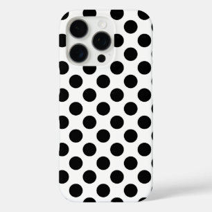 Black Polka Dots iPhone 16 Pro Case