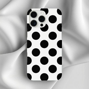 Black Polka Dots iPhone 16 Pro Max Case