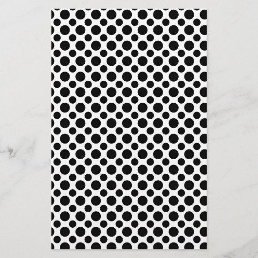 Black Polka Dots Custom Invitation Flyer (Front)