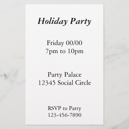 Black Polka Dots Custom Invitation Flyer (Back)