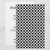 Black Polka Dots Custom Invitation Flyer (Front/Back)