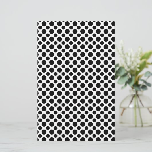 Black Polka Dots Custom Invitation Flyer (Standing Front)
