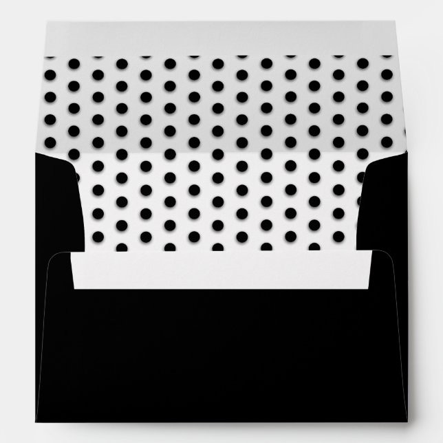 Black Polka Dots! Envelope (Back (Bottom))
