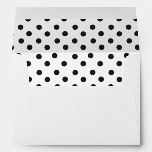Black Polka Dots Envelope (Back (Bottom))