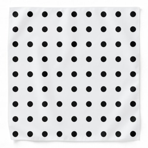 Black Polka Dots Geometric Pattern White Stylish Bandana