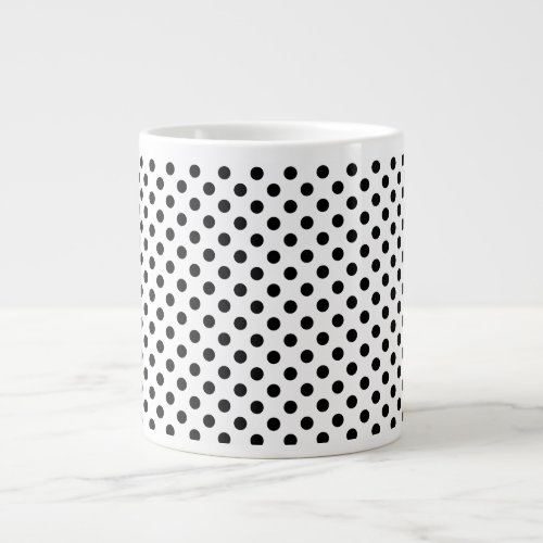 Black Polka Dots Giant  Mug