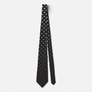 Black polka dots graduation and white background neck tie