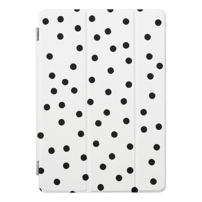 "black polka dots" iPad pro cover (Front)