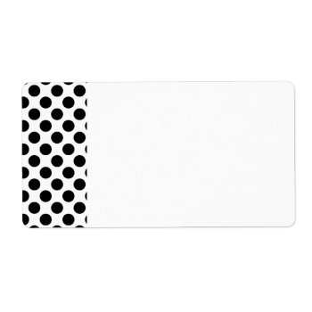 Black Polka Dots Label by CuteLittleTreasures at Zazzle