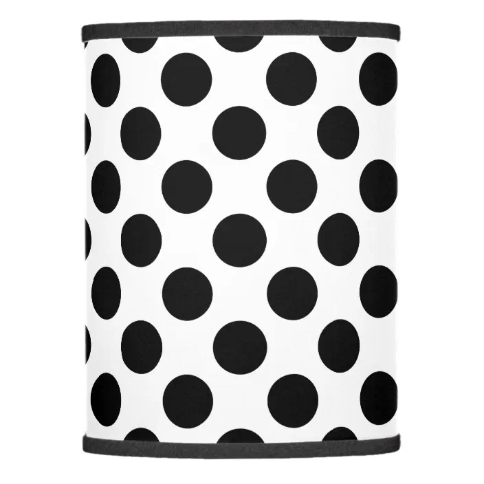 Black Polka Dots Lamp Shade Zazzle Com, Grey And White Polka Dot Lamp Shade