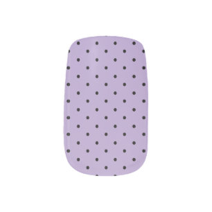 Black Polka Dots - Lavender Minx Nail Art