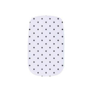 Black Polka Dots - Lavender Purple Minx Nail Art