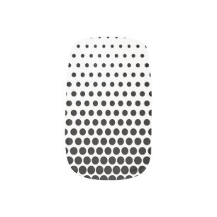 Black Polka Dots Modern White Minx Nail Wraps