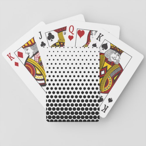 Black Polka Dots Modern White Poker Cards