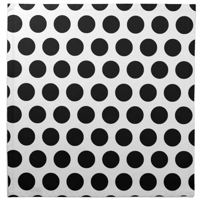 Black Polka Dots Napkin (Front)