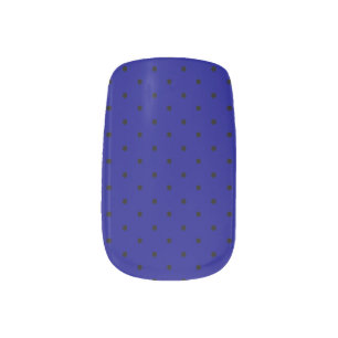 Black Polka Dots - Navy Blue Minx Nail Art