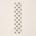 Black Polka Dots on Antique White Scarf<br><div class="desc">Pretty black polka dots on antique white is the perfect finishing touch to any outfit.</div>