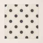 Black Polka Dots on Antique White Scarf<br><div class="desc">Large black polka dots on antique white adds makes this scarf stand out.</div>