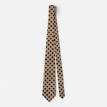 Black Polka Dots On Beige Neck Tie at Zazzle