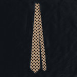 Black polka dots on beige neck tie<br><div class="desc">Black polka dots on beige</div>