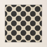 Black Polka Dots on Custom Cream Scarf<br><div class="desc">Geometric design with black polka dots on solid cream background. You can recolor the background by adjusting this product's main color. There exist other versions with different polka dots colors.</div>