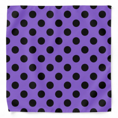 Black polka dots on lavender bandana