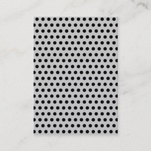 Customizable Black Polka Dots on Light Gray Business Card
