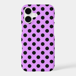 Black polka dots on lilac Case-Mate iPhone case