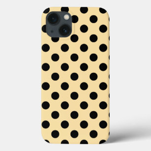 Black polka dots on pale yellow Case-Mate iPhone c iPhone 13 Case