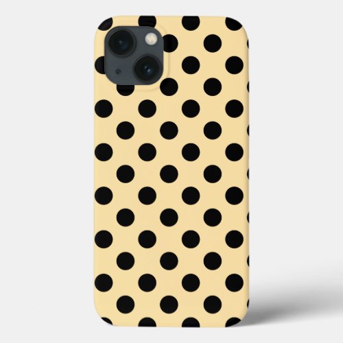 Black polka dots on pale yellow Case_Mate iPhone c iPhone 13 Case