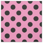 Retro Pink Polka Dots Hipster Turquoise Pattern Fabric | Zazzle