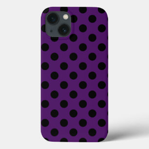 Black polka dots on plum purple Case-Mate iPhone c iPhone 13 Case