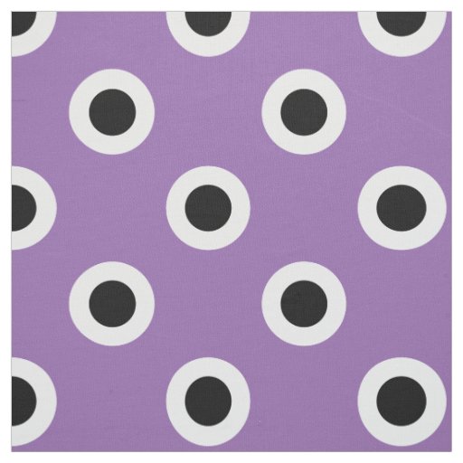 Black Polka Dots On Purple Fabric