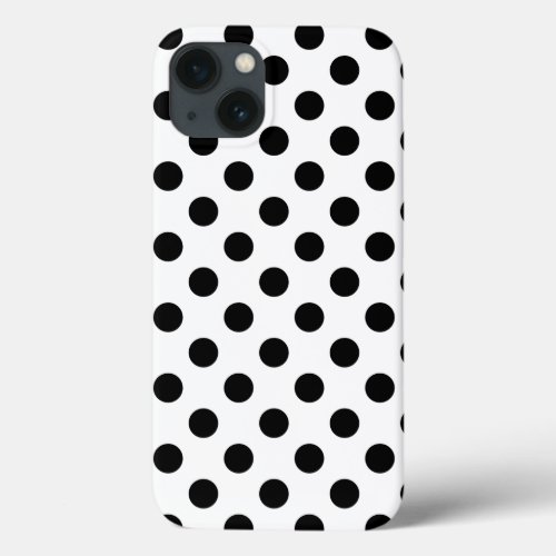 Black polka dots on white Case_Mate iPhone case