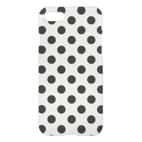 Black Polka Dots On White Cool Elegant Pattern iPhone SE87 Case
