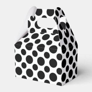 Black Polka Dots on White Gift Box