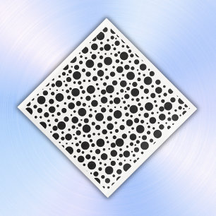 Black Polka Dots on White   Paper Dinner Napkins