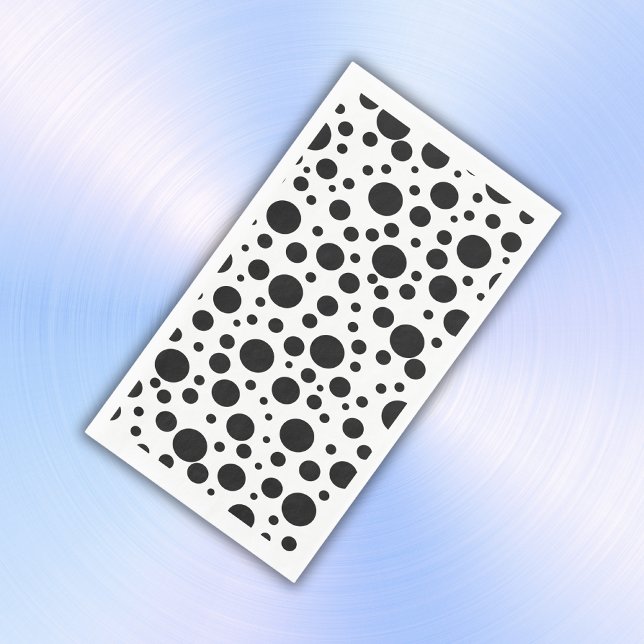 Black Polka Dots on White | Paper Guest Towels (Creator Uploaded)