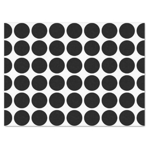 Black Polka Dots on White Tissue Paper