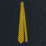 Black polka dots on yellow neck tie<br><div class="desc">Black polka dots on yellow</div>