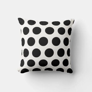 Black Polka Dots Pillow