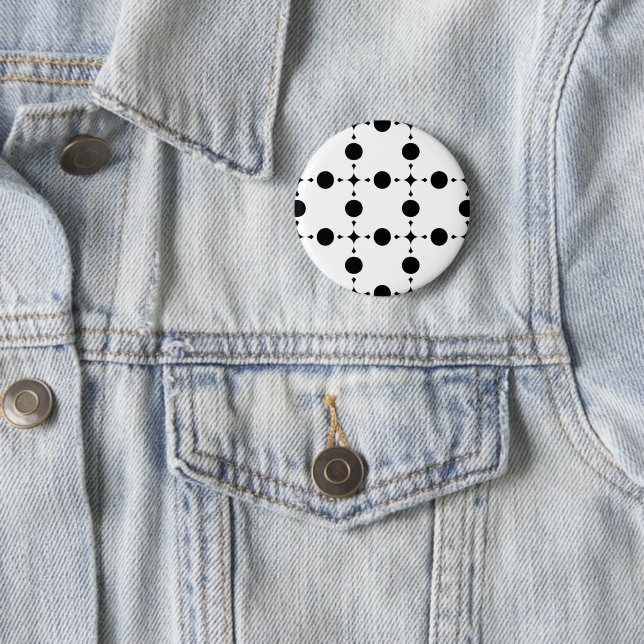 Black Polka Dots, Polka Dot Pattern, Dots, Dotted Button (In Situ)