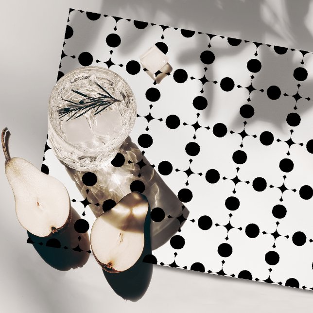 Black Polka Dots, Polka Dot Pattern, Dots, Dotted Cloth Placemat (Creator Uploaded)